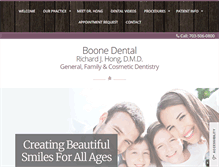 Tablet Screenshot of boonedental.com